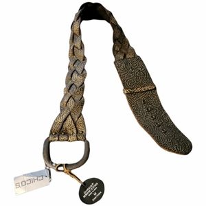 Chico's genuine leather wide Tiesa Slouch Brown Belt